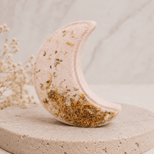 Load image into Gallery viewer, Midnight Jasmine Crescent Moon Bath Bomb - Love and Labels
