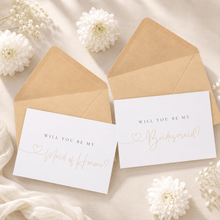 Load image into Gallery viewer, Modern Will you be my bridesmaid card - Love and Labels
