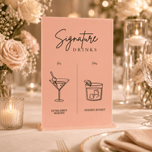 Load image into Gallery viewer, Personalised Acrylic Bar Menu Sign - Love and Labels
