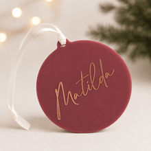 Load image into Gallery viewer, Personalised Acrylic Bauble - Different Colours Available - Love and Labels
