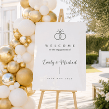 Load image into Gallery viewer, Personalised Acrylic Engagement Sign | Custom Signage - Love and Labels
