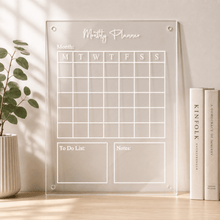 Load image into Gallery viewer, Personalised Acrylic Monthly Calendar - Love and Labels
