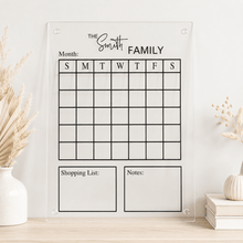 Load image into Gallery viewer, Personalised Acrylic Monthly Calendar - Love and Labels
