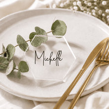 Load image into Gallery viewer, Personalised Acrylic Place Cards - Love and Labels
