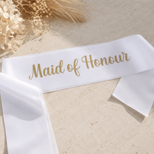 Load image into Gallery viewer, Personalised Bridal Party Sash | Bridesmaid &amp; Maid of Honour Sash - Love and Labels
