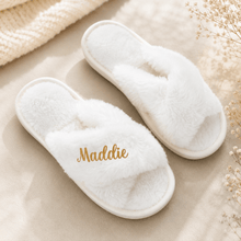 Load image into Gallery viewer, Personalised Bridal Slippers - Love and Labels
