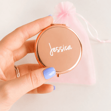 Load image into Gallery viewer, Personalised Bridesmaid Compact Mirror - Love and Labels
