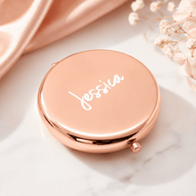Load image into Gallery viewer, Personalised Bridesmaid Compact Mirror - Love and Labels
