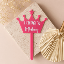 Load image into Gallery viewer, Personalised Cake Toppers - Princess theme - Love and Labels
