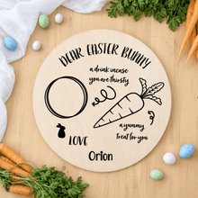 Load image into Gallery viewer, Personalised Dear Easter Bunny Treat Board - Love and Labels
