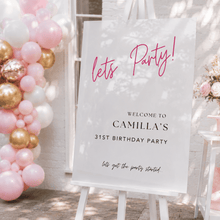 Load image into Gallery viewer, Personalised Event Welcome Sign | Custom Acrylic Event Signage - Love and Labels
