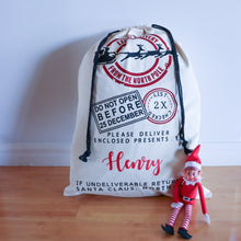 Load image into Gallery viewer, Personalised Express Delivery Santa Sack | North Pole Christmas Sack - Love and Labels
