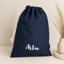 Load image into Gallery viewer, Personalised Kids Drawstring Bag | Pink &amp; Blue Name Bags - Love and Labels
