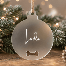 Load image into Gallery viewer, Personalised Pet Christmas Ornament - Love and Labels
