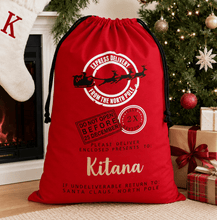 Load image into Gallery viewer, Personalised Santa Sack - Red Express Delivery - Love and Labels
