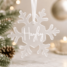 Load image into Gallery viewer, Personalised Snowflake Baubles - Love and Labels
