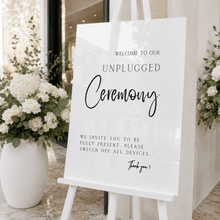 Load image into Gallery viewer, Personalised Unplugged Ceremony Sign | Wedding and Event Signage - Love and Labels
