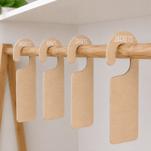 Load image into Gallery viewer, Personalised Wooden Wardrobe Dividers with Custom Labels - Love and Labels
