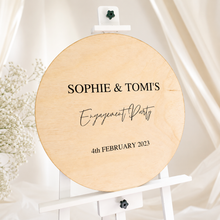 Load image into Gallery viewer, Personalised Round Wooden Welcome Sign
