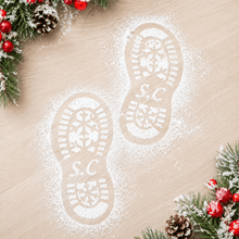 Load image into Gallery viewer, Santa Footprint Stencils for Christmas Eve - Love and Labels
