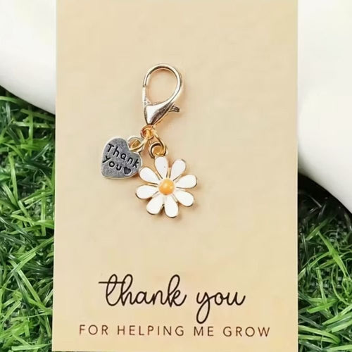 Teacher Gift Charm with Flower Tag - Love and Labels