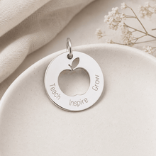Load image into Gallery viewer, Teacher Lanyard Charms | Teach Inspire Grow Charm - Love and Labels
