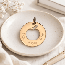 Load image into Gallery viewer, Teacher Lanyard Charms | Teach Inspire Grow Charm - Love and Labels
