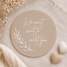 Load image into Gallery viewer, We can’t wait to meet you baby announcement - Love and Labels

