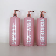 Load image into Gallery viewer, 500ml Dusty Pink Bathroom Bottles, DIY Labels - Love and Labels
