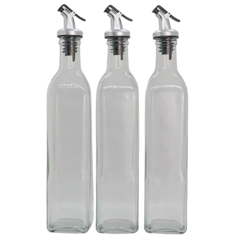 500ml Glass Oil Bottle, glass bottle for oil, pantry organisation containers - Love and Labels