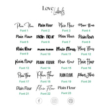 Load image into Gallery viewer, Fonts  for custom labels- Love and Labels
