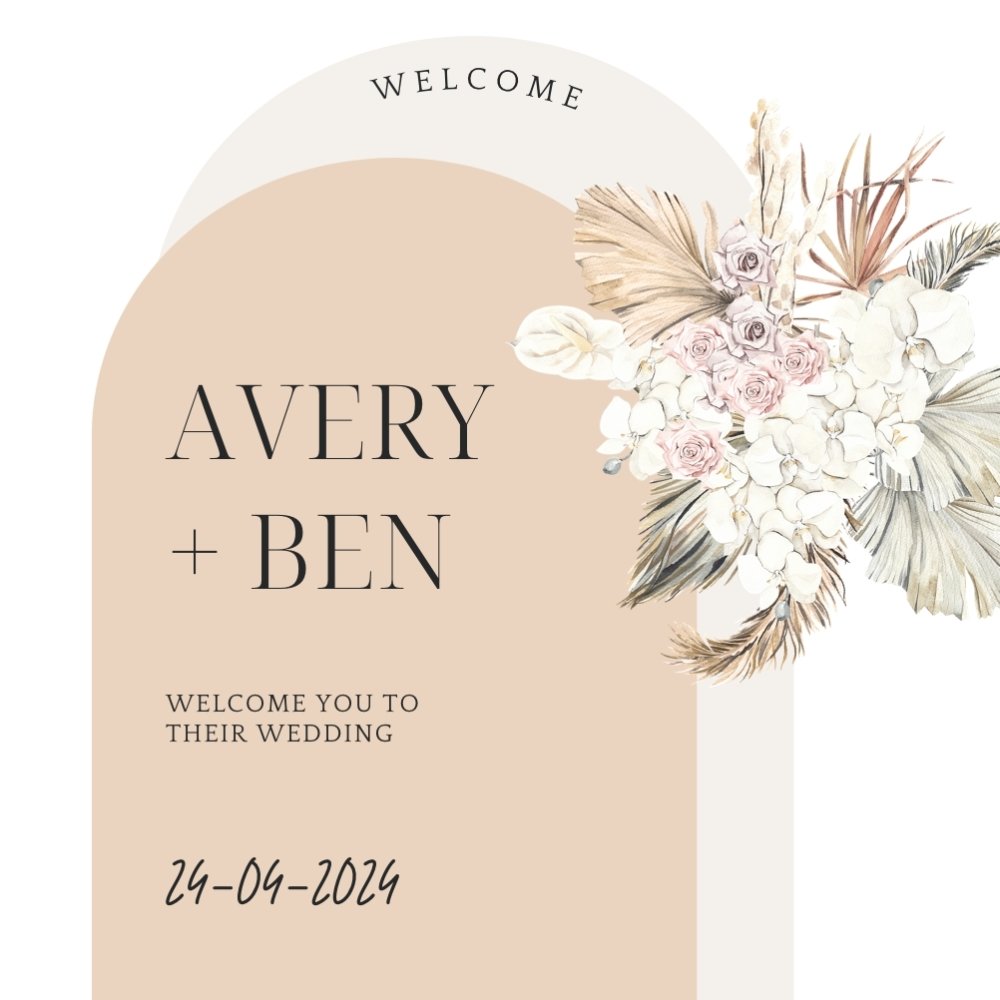 Acrylic Welcome Arch Wedding Signage - Love and Labels