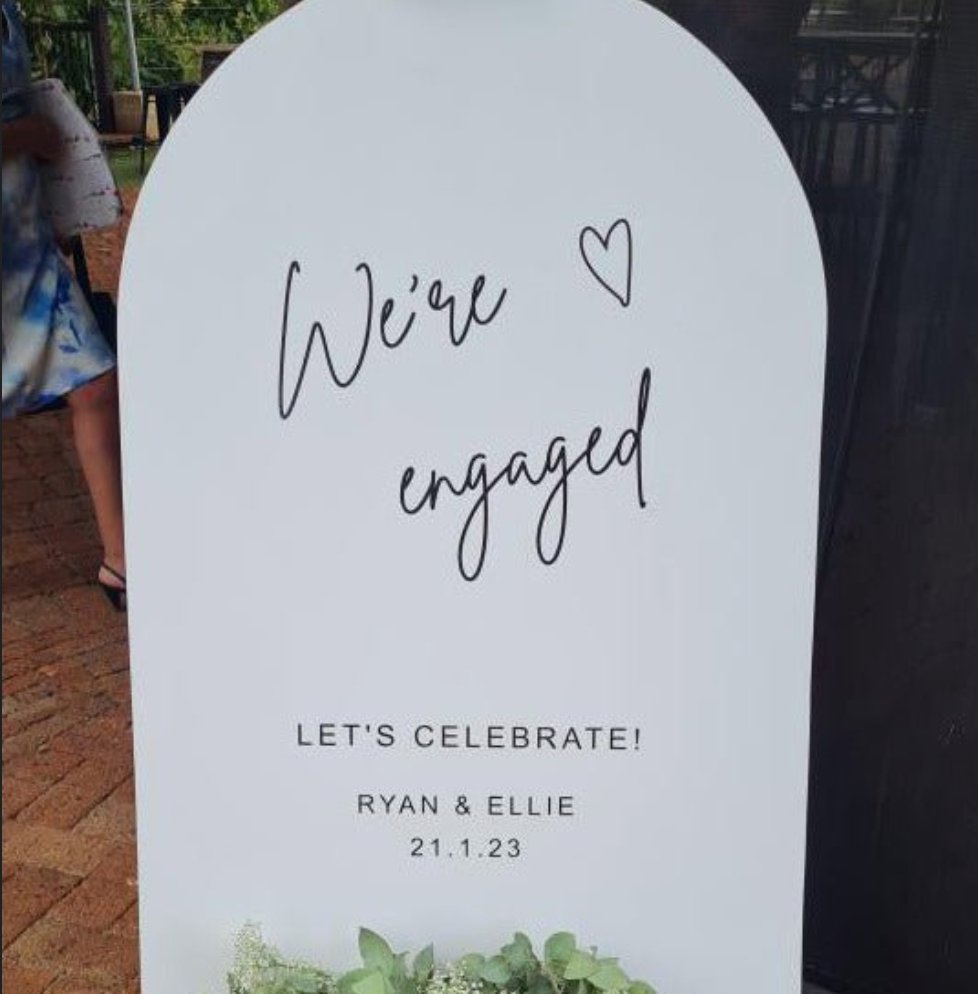 A1 Acrylic Arch Welcome Sign, A1 Arch welcome sign for weddings australia  - Love and Labels
