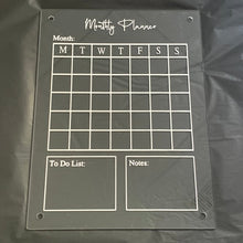 Load image into Gallery viewer, Acrylic Monthly Calendar, Perpetual calendar, family planner, reusable calendar- Love and Labels
