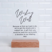 Load image into Gallery viewer, acrylic wedding signage, signage for wedding, Wishing well for wedding - love and labels- Love and Labels
