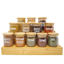 Load image into Gallery viewer, glass spice jar, spice jars - Love and Labels
