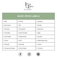 Load image into Gallery viewer, spice jar labels australia, spice labels, pantry organisation labels- Love and Labels
