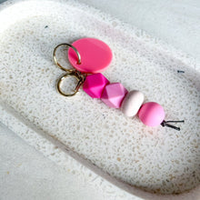 Load image into Gallery viewer, Bright Pink Personalised Keyring - Love and Labels
