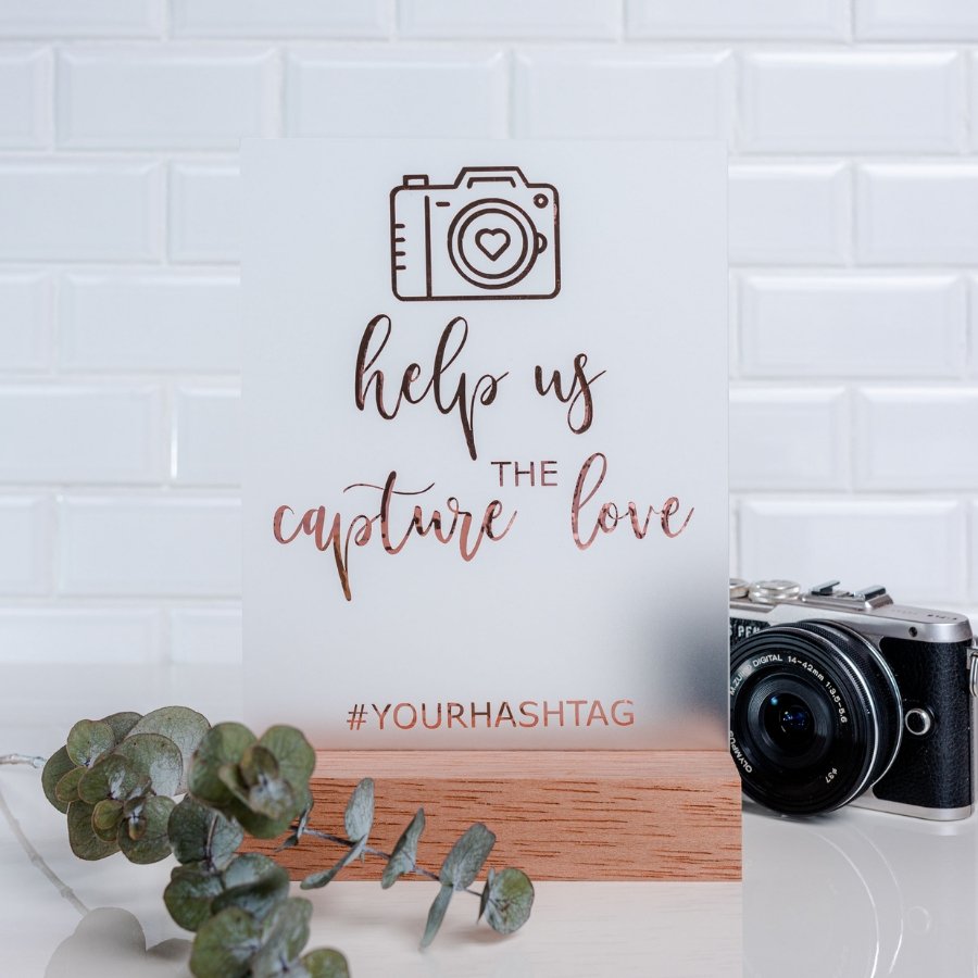 Capture the Moment Sign,acrylic wedding signage, signage for wedding,  - love and labels