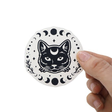 Load image into Gallery viewer, spiritual stickers, spiritual gifts, cat moon sticker- Love and Labels
