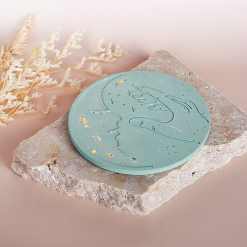 Celestial Moon Trinket Plate with Gold Foil - Love and Labels