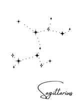 Load image into Gallery viewer, Crystal Zodiac Sign, star sign print, astrology chart print - Love and Labels

