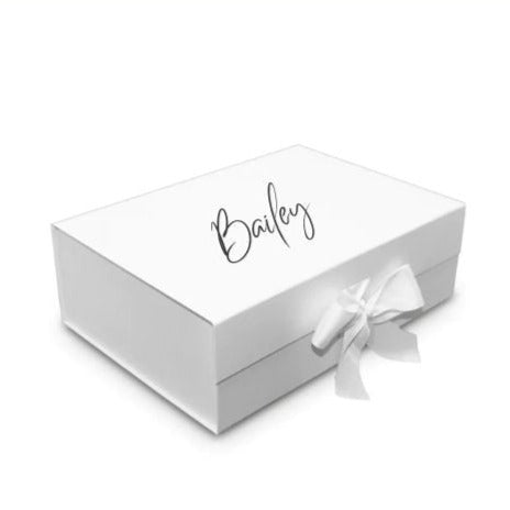 personalised white bridesmaids proposal box custom made to order in Australia