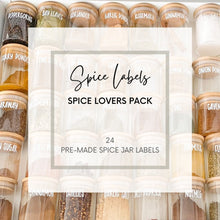 Load image into Gallery viewer, spice jar labels, labelled jars - Love and Labels
