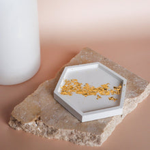 Load image into Gallery viewer, Hexagon Trinket Tray Gold Leaf - Love and Labels
