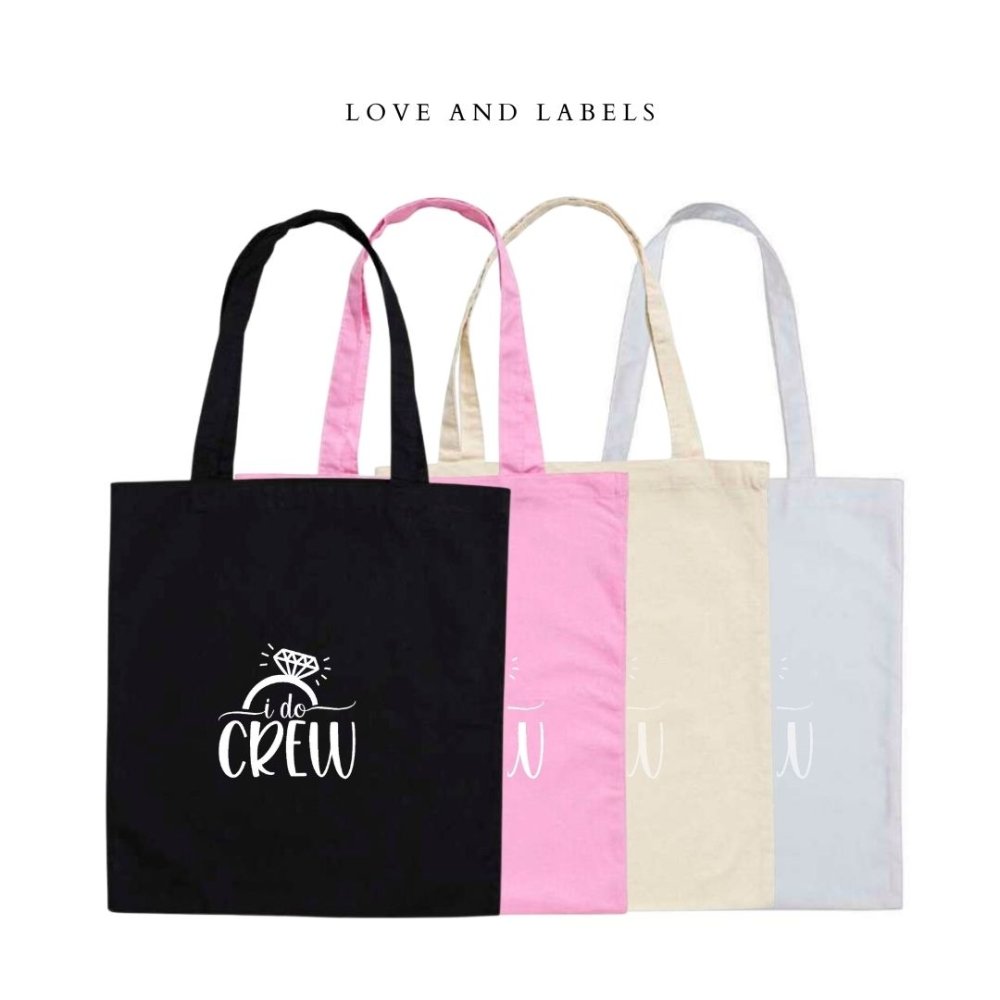 bridesmaids gift ideas australia, custom tote bag - Love and Labels