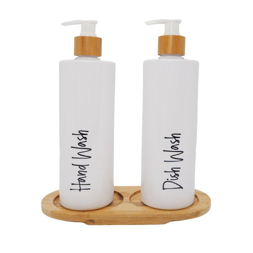 refillable hand wash bottles, hand wash dish wash bottles, refillable kitchen bottles - Love and Labels