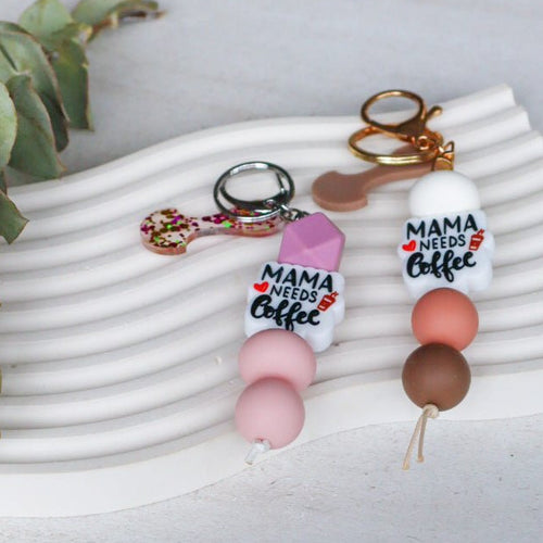 Mumma Needs Coffee Keyring & Trolley Token - Love and Labels