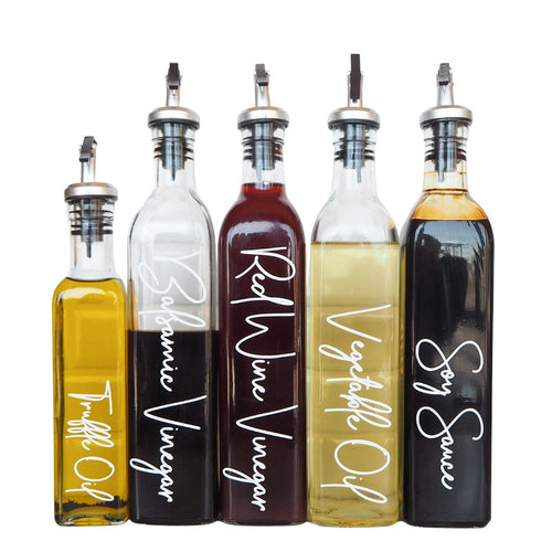 Oil labels, Oil bottle labels, Custom Kitchen labels- Love and Labels