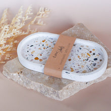 Load image into Gallery viewer, Oval Seashell Terrazzo Tray - Love and Labels
